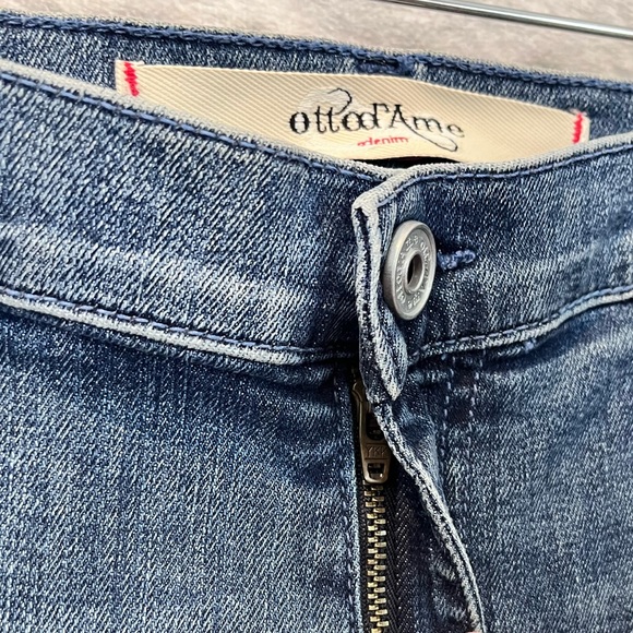 NWT Anthro Ottod'Ame 30x35” Denim Var-Unica Wide Leg Bootcut hi-rise Blue Jeans - Picture 7 of 12